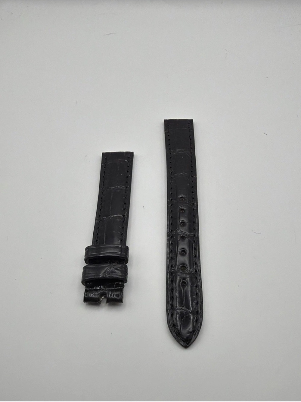Authentic Chopard Black Reptilian Leather 13MM Watch Strap Band #GS41